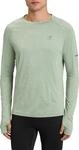 Laufshirt ENERGETICS "He.-Langarmshirt Ailo LS M", Herren, Gr. S, gr&uuml;n (melange,