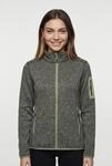 Strickfleecejacke CMP "KNITTED MELANGE FLEECE WOMAN JACKET", Damen, Gr. 34, grau