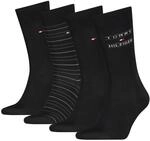 Socken TOMMY HILFIGER, Herren, Gr. 39-42, Sockengr&ouml;&szlig;e, schwarz, Obermaterial:...