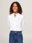 Langarmbluse TOMMY HILFIGER "RUFFLE COLLAR BLOUSE LS", M&auml;dchen, Gr. 3 (98),...