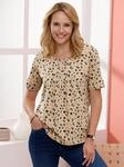 Kurzarmshirt CLASSIC BASICS "Longshirt", Damen, Gr. 38, beige, schoko,...