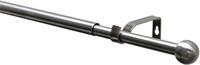 Gardinenstange GARDINIA "Gardinenstangen Set Kos", silber (edelstahl, optik),
