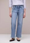High-waist-Jeans STREET ONE "Style Emee", Damen, Gr. 30, L&auml;nge 26, light blau...