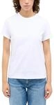T-Shirt MUSTANG, Damen, Gr. S, wei&szlig; (general wei&szlig;), Jersey, Obermaterial: 100%