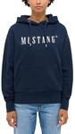 Sweatshirt MUSTANG "Style Margo", Damen, Gr. S, blau (schwarz saphire), Web,