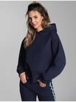 Sweatshirt TRIGEMA "TRIGEMA D&uuml;nner Oversize-Hoodie", Damen, Gr. XS, blau (navy),
