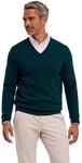 Strickpullover FALKE "Pure Lambswool", Herren, Gr. S, holly (7385), Pullover