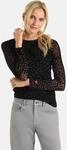 Langarmshirt LIEBLINGSST&Uuml;CK "EasterL", Damen, Gr. 34, schwarz, Mesh, Obermaterial: