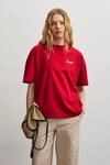 T-Shirt PEGADOR "RAUMA HEAVY OVERSIZED TEE", Damen, Gr. L, rot (washed scarlet rot),