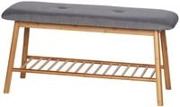 Schuhbank WENKO "Bahari", braun (bank: braun, polster: grau), B:90cm H:45cm T:34cm,