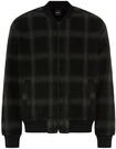 Bomberjacke BOSS ORANGE "Ze_CheckBomber", Herren, Gr. L, schwarz (schwarz001), Web,