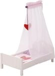 Puppenbett ROBA "Fienchen", rosa (wei&szlig;, rosa), Puppenm&ouml;bel, KinderB:30cm H:22cm