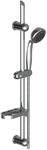Stangenbrause-Set SCH&Uuml;TTE "Fresh", grau (chromfarben), H:76cm T:7cm, Chrom,