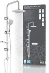 Duschsystem EISL "DUSCHTRAUM", wei&szlig; (chrom, wei&szlig;), H:100,5cm, ABS-Kunststoff,