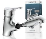 Waschtischarmatur SCH&Uuml;TTE "Attica", grau (chromfarben), B:5,5cm H:16cm T:17cm,