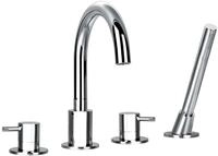 Wannenarmatur OTTOFOND "Q10000", grau (chrom), B:24cm H:15cm T:22,5cm, Messing,