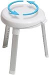 Dusch- und Badhocker BISCHOF "Rotate 1.0", wei&szlig;, B:36cm H:51cm, Duschhocker, Dusch-