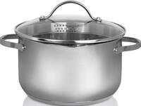 Kochtopf KR&Uuml;GER, silber (silberfarben), H:10cm &Oslash;:16cm, T&ouml;pfe, Kochtopf, Induktion