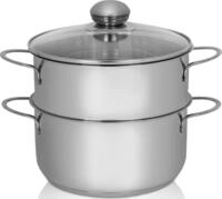 Dampfgartopf KR&Uuml;GER, silber (edelstahlfarben), H:18cm &Oslash;:20cm, T&ouml;pfe, Dampfgartopf,