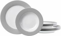 Tafelservice RITZENHOFF & BREKER "Teller Set, Geschirr-Set", grau, 8 Stk.,...
