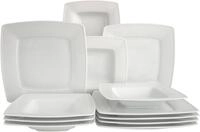 Tafelservice CREATABLE "Victoria Weiss", wei&szlig;, 12 Stk., Porzellan, Geschirr-Sets,