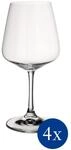 Rotweinglas VILLEROY & BOCH "Rotweingl&auml;ser Ovid 590 ml 4er Set transparent", bunt