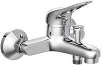 Wannenarmatur SCH&Uuml;TTE "Porto", grau (chrom), B:18cm H:12,5cm T:14,2cm, Kunststoff,