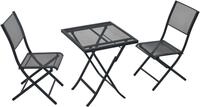 Garten-Essgruppe MERXX "&raquo;Samos&laquo;", grau (graphit, graphit, graphit), Stahl,