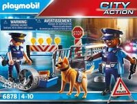 Konstruktions-Spielset PLAYMOBIL "Polizei-Stra&szlig;ensperre (6878), My Action Heroes",