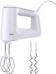 BRAUN Handmixer "MultiMix 3 HM 3100 WH - 500 W, 5 Geschwindigkeiten + Turbo", wei&szlig;,