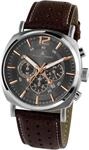 Chronograph JACQUES LEMANS "Lugano", braun (braun, grau), Armbanduhren, Herren,