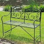 Gartenbank GARDEN PLEASURE "Vesuv", schwarz, B:106cm H:93cm T:54cm, Stahl,