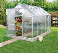Gew&auml;chshaus VITAVIA "Venus 3800", silber (silberfarben), B:192cm T:192cm,