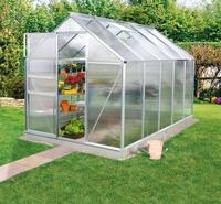 Gew&auml;chshaus VITAVIA "Venus 5000", silber (silberfarben), B:192cm T:254cm,