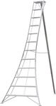 Vielzweckleiter NIWAKI, wei&szlig; (silberfarben), B:147cm H:360cm, Aluminium, Leitern,