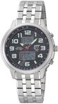 Funkchronograph ETT "Hunter World Timer", grau (silberfarben), Armbanduhren, Herren,