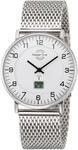 Funkuhr MASTER TIME "Basic", silber (silberfarben, wei&szlig;), Armbanduhren, Herren,