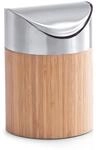 Tischrestebeh&auml;lter ZELLER PRESENT "Bamboo", braun (braun, silberfarben), H:17cm