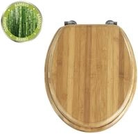 WC-Sitz WENKO "Bambus Dunkel", braun (dunkelbraun), B:34,5cm L:41,5cm,...