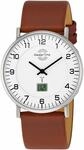 Funkuhr MASTER TIME "Basic", braun (cognacfarben, wei&szlig;), Armbanduhren, Herren,