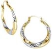 Paar Creolen FIRETTI "Schmuck Geschenk Gold 375 Ohrschmuck Creole", silber