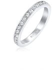 Silberring ELLI "Ring Memoire Verlobung Kristalle 925 Silber" Gr. 54, wei&szlig;,