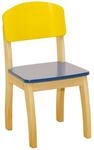Stuhl ROBA "Gelb/Blau", bunt (holz, gelb, blau), St&uuml;hle, Kinder, B/H/T: 33cm x 62cm