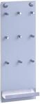 Hakenleiste ZELLER PRESENT, transparent (glas, silber), B:15cm H:40cm, Edelstahl,