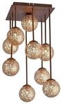 PAUL NEUHAUS Deckenleuchte "GRETA", braun (rostfarben), 9, H: 55,4cm, 1 Stk.,