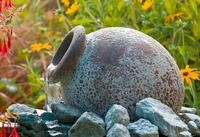 Gartenbrunnen UBBINK "Orange", grau, Terrakotta, Wasserspiele, Gartenbrunnen