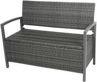 Gartenbank GARDEN PLEASURE "Ferrara", grau (dunkelgrau), B:117cm H:86cm T:58cm,
