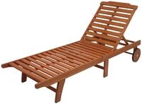 Gartenliege GARDEN PLEASURE "Palm Springs", braun, Gartenliegen, Gartenliege,