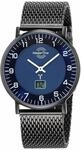 Funkuhr MASTER TIME "Basic", blau (schwarz, blau), Armbanduhren, Herren, Funkuhr,