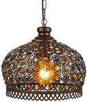 EGLO H&auml;ngeleuchte "JADIDA Pendellampe, IP20, E27, Stahl und Glas, Esstischlampe,